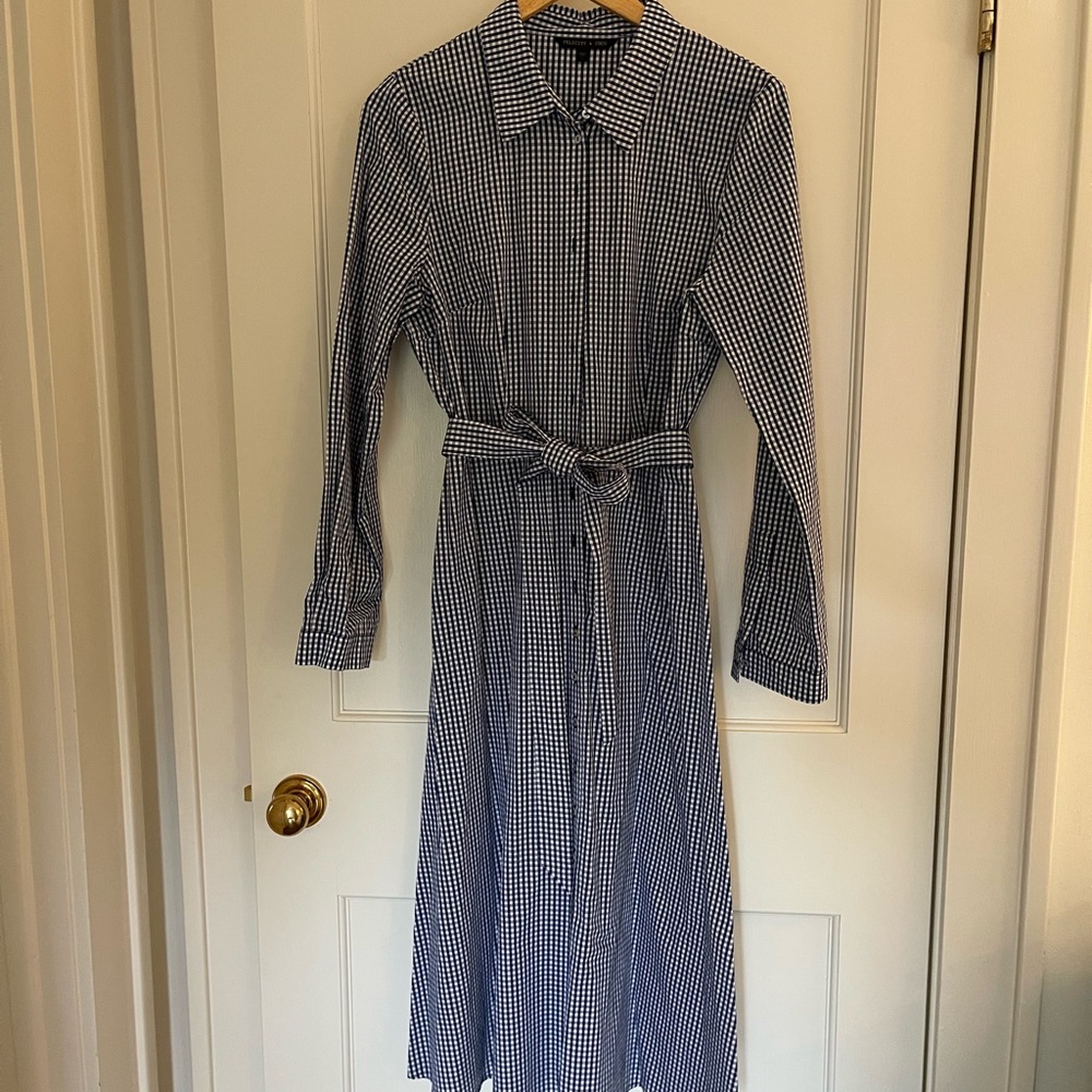 Felicity & Coco Blue Long Sleeve Shirt Dress